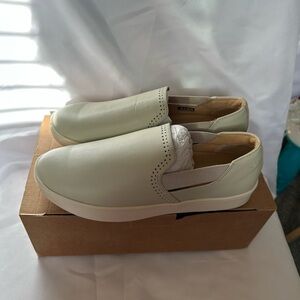 Cream Slip-On Loafers with Minimalist Design